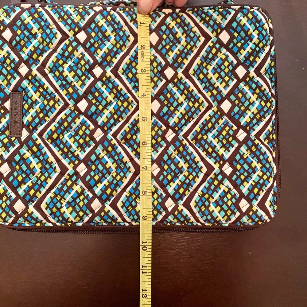 Vera Bradley Blue Green Geometric Laptop Sleeve